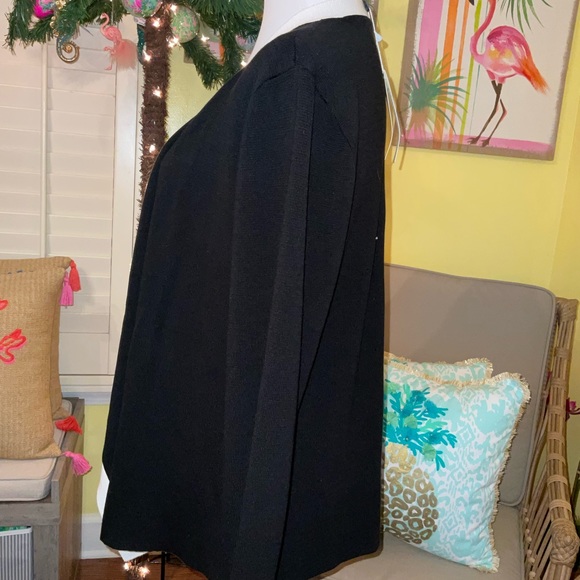 Eileen Fisher Angled Jacket Black/White Size M 20”x 27” - Picture 13 of 13